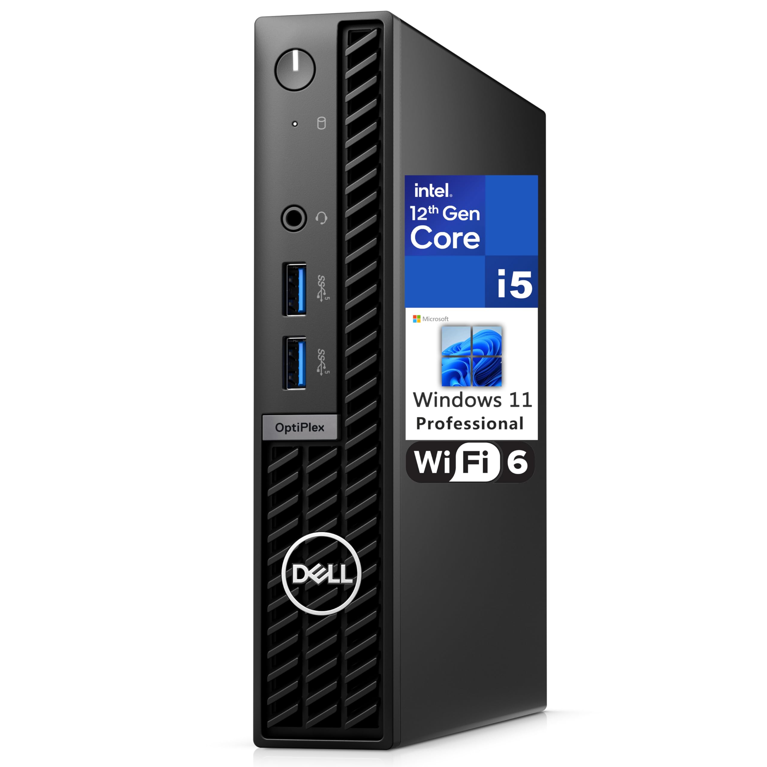 Dell OptiPlex 7000 7010 MFF 1.2L Micro Form Factor Business Desktop Computer, Intel Hexa-Core i5-12500T (Beat i7-11700T), 64GB DDR4 RAM, 2TB PCIe SSD, WiFi 6, Bluetooth, Windows 11 Pro