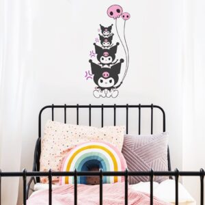 Girls Room Wall Decor Cartoon Wall Decals Removable Vinyl Cute Anime Wall Stickers for Kids Room Wall Art Stickers Nursery Girls Bedroom Wall Decor