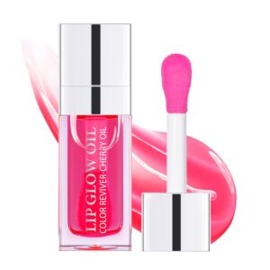 rmoce lip oil, hydrating lip glow & plumper gloss, moisturizing no-sticky transparent plumping lip balm for lip care