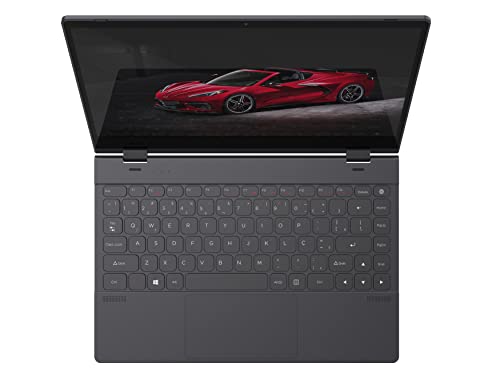 Auusda Laptop Computer Touchscreen 2 in 1 Convertible with 12GB DDR5 512GB NVMe, Intel N95 Up to 3.40 GHz, 14.1" 3840×2160 IPS LCD, BK, Fingerprint Unlock, Cooling Fan, USB-C, USB-A, Windows 11 Pro