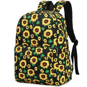 esfoxes sunflower girls backpack for elementary middle school, kids teens school bag women college bookbag laptop backpacks