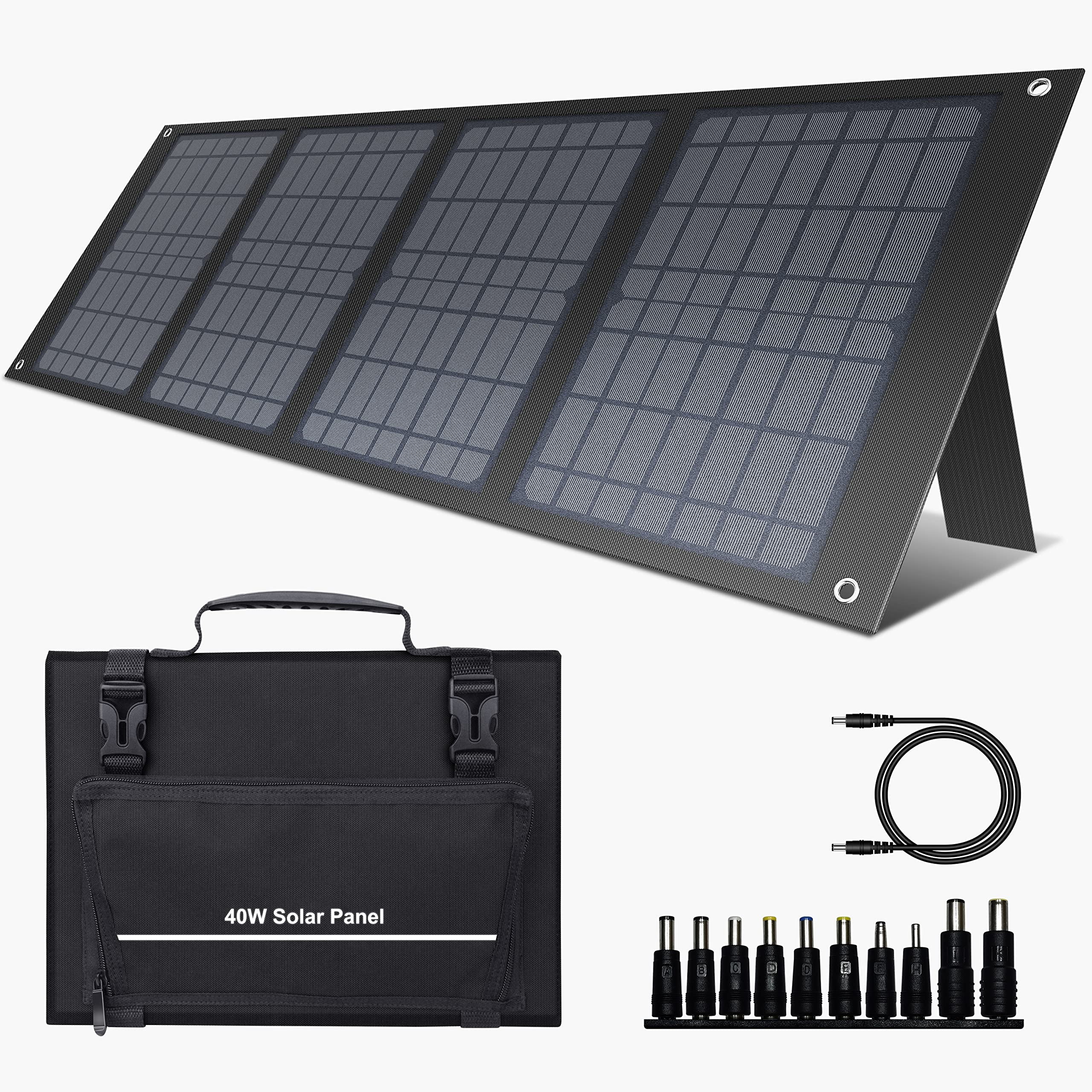 Enginstar Portable Power Station 120Wh, 100W Solar Generator, 40W Solar Panel, Carrying Case Storage Box for Power Station,Portable Backup Lithium Battery Pack Bank Picnic Camping Wild Fishing Hunting