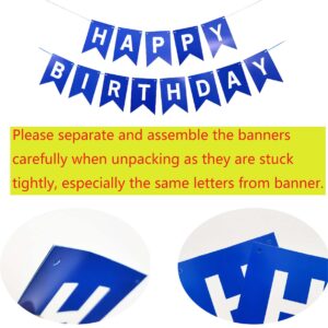 26th Birthday Party Decoration Blue for Men, Happy Birthday Banner Blue Number 26 Birthday Star Foil Balloons Latex Confetti Balloons for Men Him 26 Years Old Birthday Supplies(26th)