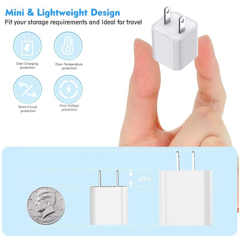 iPhone Charger,[MFi Certified] 2Pack 10FT Lightning Cable Data Sync iPhone Charging Cords With USB Wall Charger Travel Plug Adapter Compatible with iPhone 14 13 12 11 Pro Max XR XS X 8 7 6 Plus