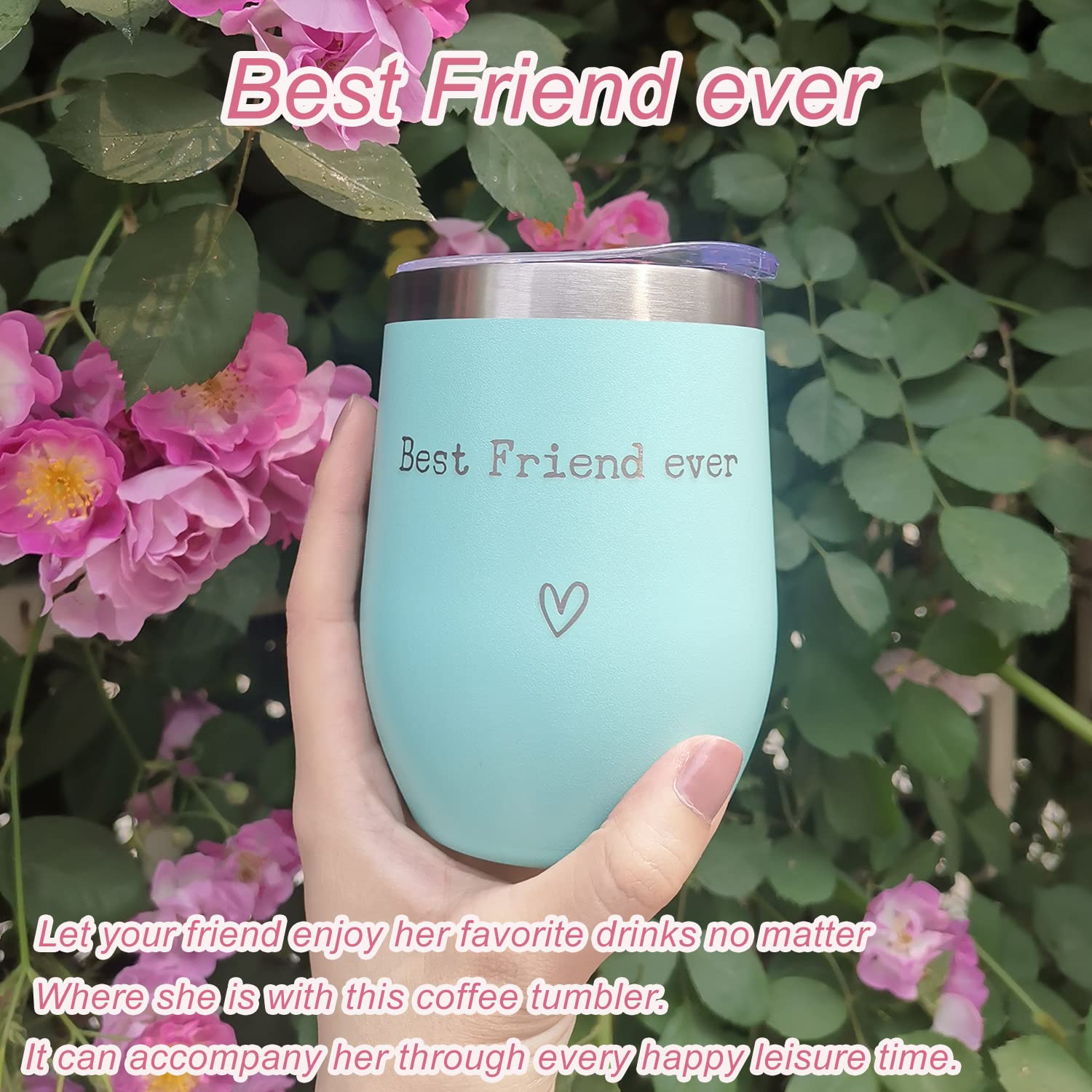 SHOW-YA Bestie Gifts for Women - Gifts for Bestie,Sister,Friends,Work Bestie - Birthday Gifts for Bestie,Best Friend Friendship Gifts for Bestie Sister,12oz Coffee Cup(Mint)