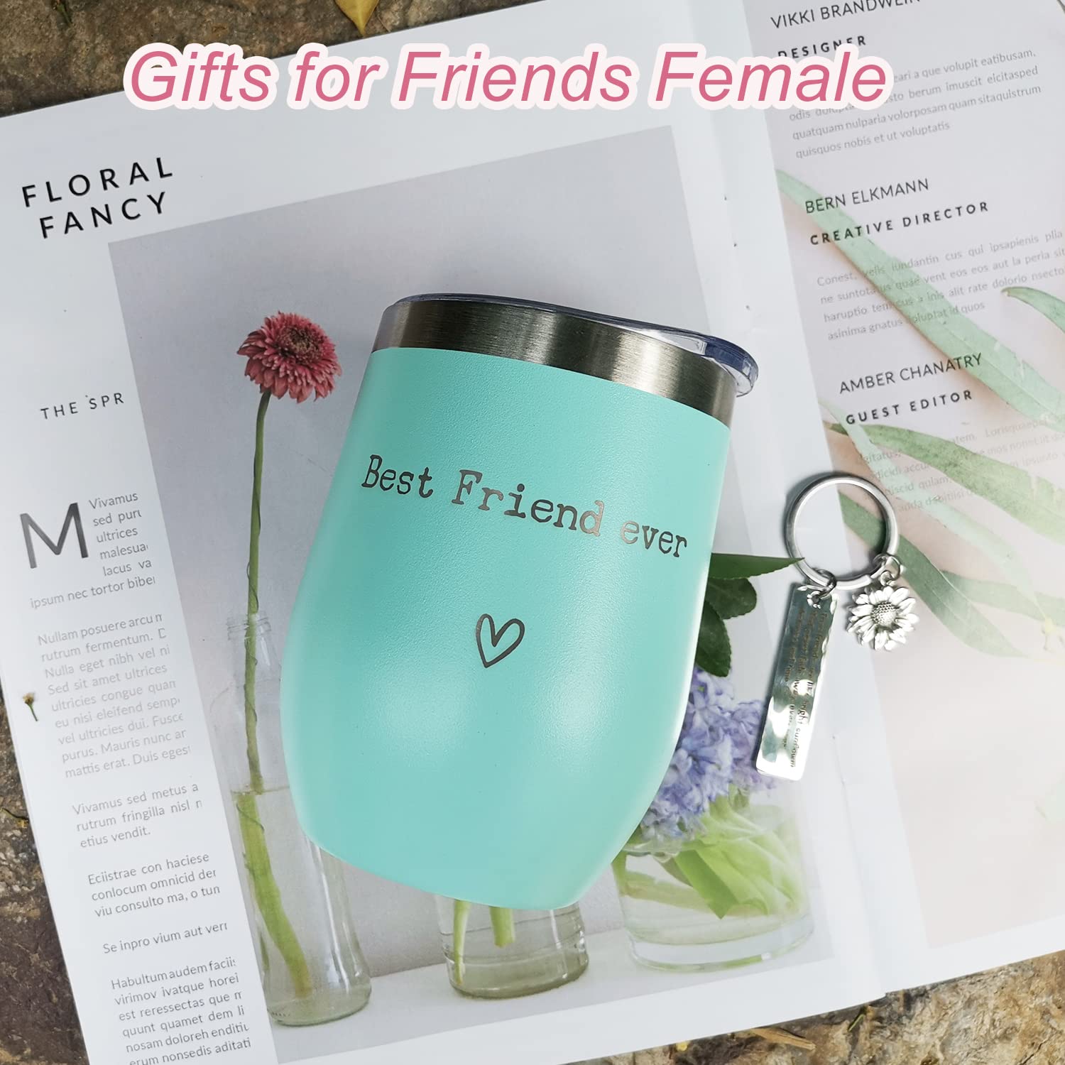 SHOW-YA Bestie Gifts for Women - Gifts for Bestie,Sister,Friends,Work Bestie - Birthday Gifts for Bestie,Best Friend Friendship Gifts for Bestie Sister,12oz Coffee Cup(Mint)