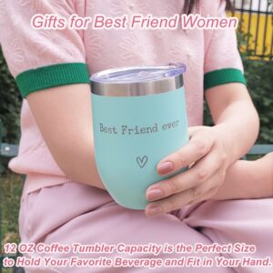 SHOW-YA Bestie Gifts for Women - Gifts for Bestie,Sister,Friends,Work Bestie - Birthday Gifts for Bestie,Best Friend Friendship Gifts for Bestie Sister,12oz Coffee Cup(Mint)