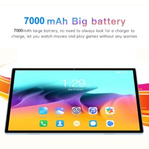 GOWENIC 10in IPS Tablet with 1200x1920 FHD Large Screen, 8GRAM 128GROM, Calling Tablet Designed for Portable Entertainment, for Android 11, Blue