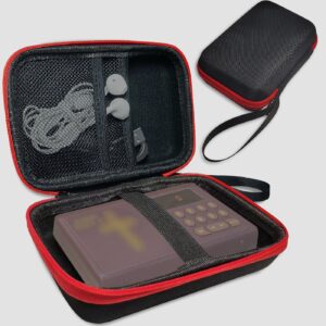 rawecud carrying case compatible with wonder bible kjv- the talking audio bible player (case only)