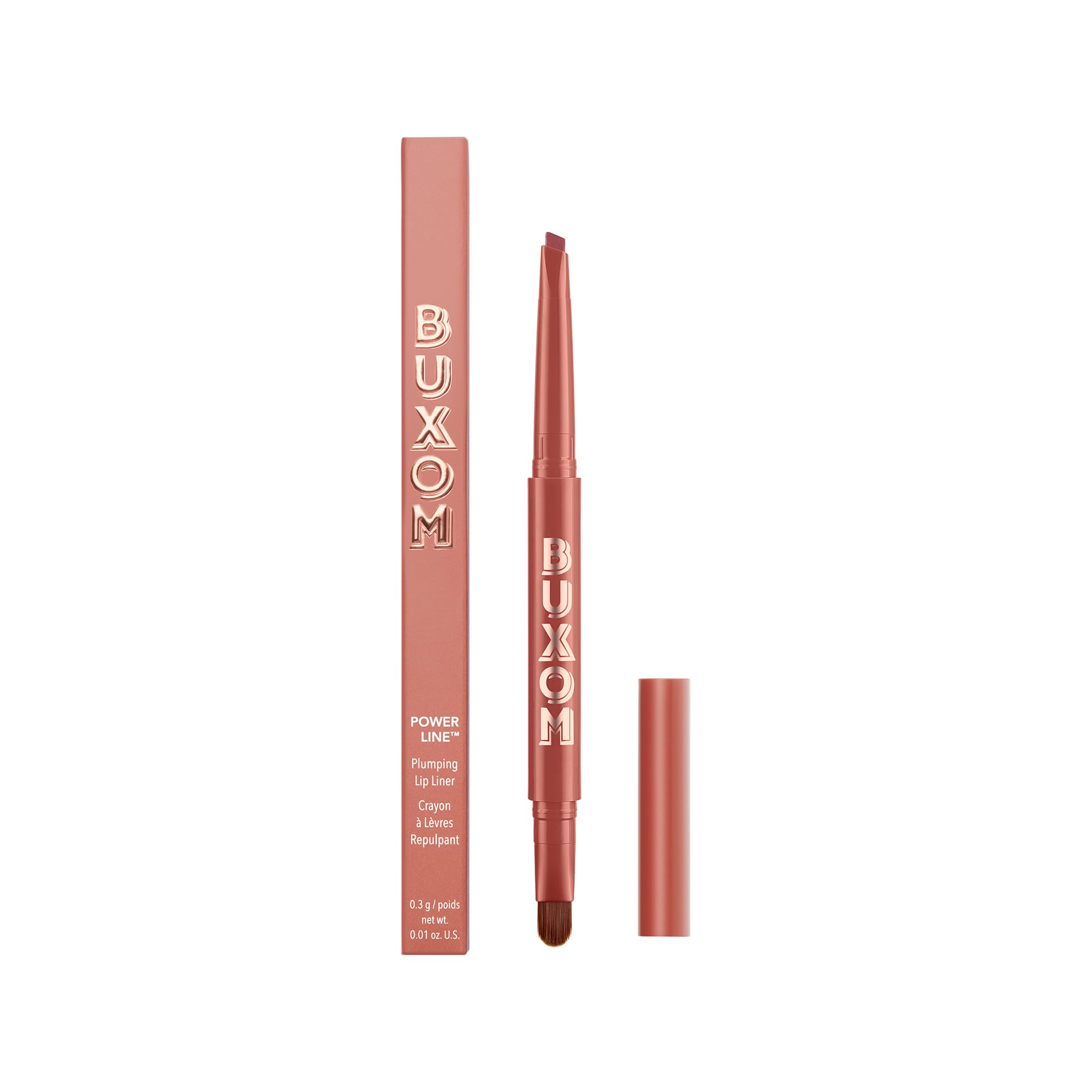 Buxom Power Line Plumping Lip Liner, Long Lasting and Retractable Lip Liner, Moisturizing with Peptides and Vitamin E for Plump, Cruelty Free