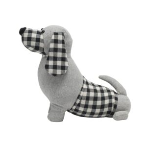 Elements Dachshund Weighted Fabric Door Stopper, Polyester,Gray