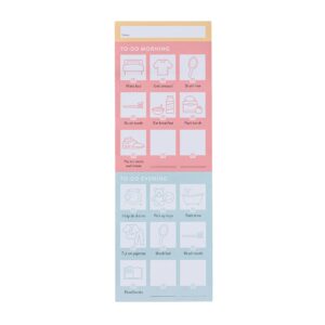 ppp chore chart for kids | 60 colorful notes (2 month supply) | 3" x 8.66" | magnetic back | behavior reward chart | checklist memo board | responsibility chart/daily planner for kids