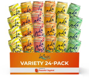 lacroix sparking water, summer citrus variety 24-pack, 6 citrus flavors, 4 of each, 12 fl oz each