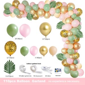 YSHMFEUX Young Wild & Three Birthday Decorations Party Supplies, Wild Three Birthday Decorations for Girl, Jungle Safari Animal 3rd Birthday Decorations Girl, Wild And Three Backdrop Balloons Arch