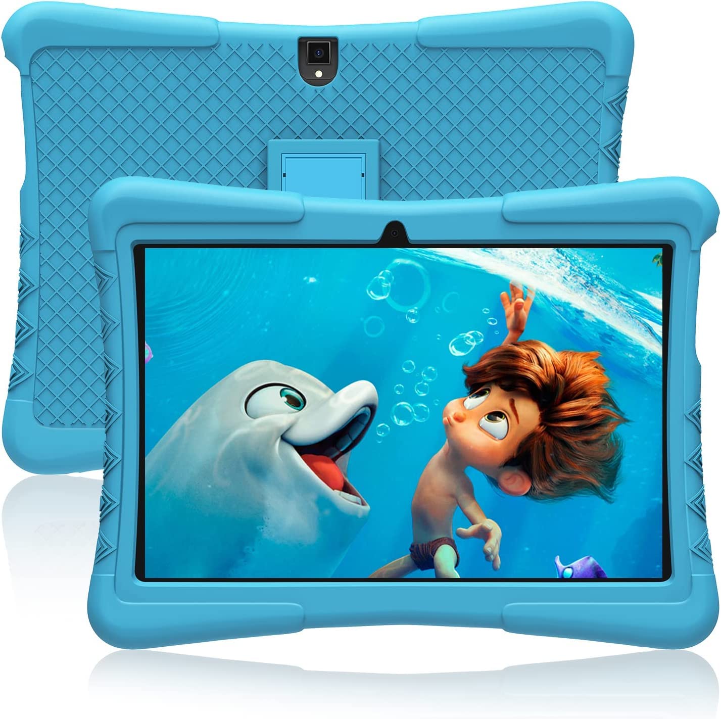 MAGCH 10 Inch Tablet for Kids, 3GB RAM 32GB ROM Android 11 Tablet, App Pre-Installed, Tablet with Parental Control Camera & WiFi, for Gaming, Learning Tablet for Kids - Blue Case