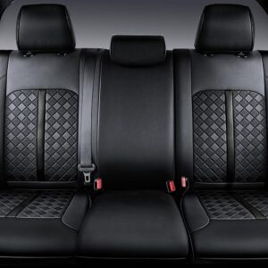 Carlimeki Tacoma Seat Covers Custom Fit For 2016-2023 Double & Crew Cab Tacoma SR, SR5, Limited, TRD Pro, TRD Sport, TRD Off-Road, Trail Special Edition - Center Console Armrest Covers - Fully Covered