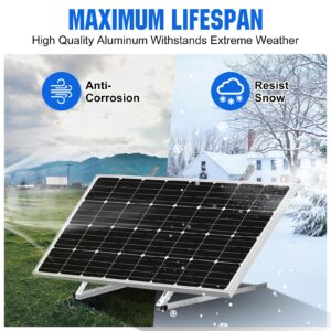 ECO-WORTHY 2 Sets 41inch Adjustable Solar Panel Tilt Mount Brackets with Foldable Tilt Legs, Ieal for 2-4pcs 180 200 300 400 Watt Solar Panel for Roof, RV, Boat, and Off-Grid…