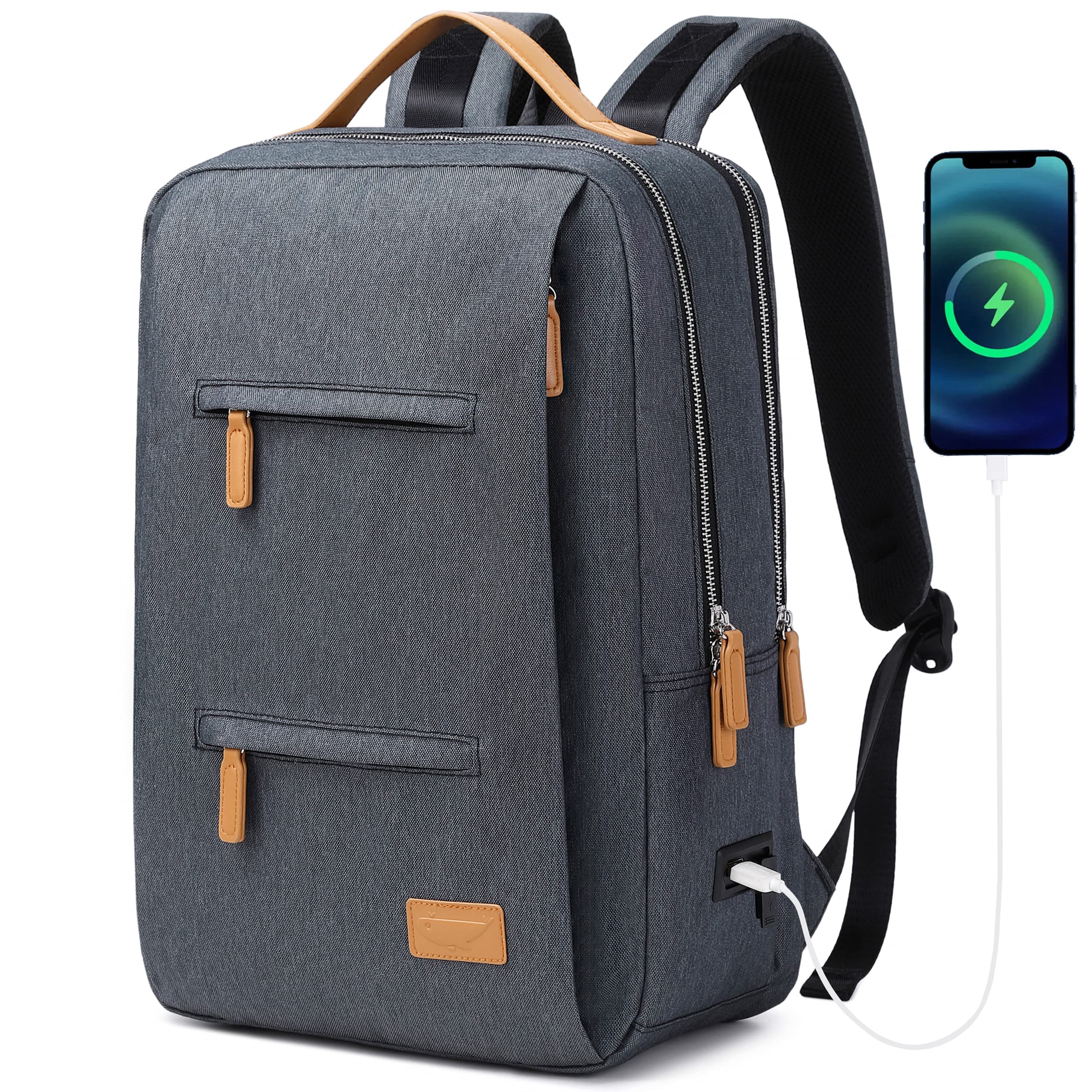 Smart Laptop Backpacks 15.6 inch for Women Men Business Travel Weekender Carry on Backpack with USB Charging Port