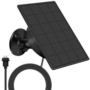 solar panel for blink camera outdoor,3w solar panel compatible with blink xt/xt2 & outdoor camera&simplisafe camera,waterproof solar charger for blink camera with rubber plug(3w-1pack)