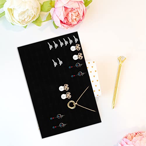 Cabilock Jewelry Insert Display Mat Monitor Stand 4 Pcs Ring Insert Display Trays Foam Ring Holder Organizer Jewelry Box Inserts for Selling Jewelry Black Black Choker