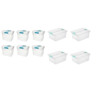 sterilite large nesting showoffs (6-pack) and sterilite deep clip box (4-pack) storage bins