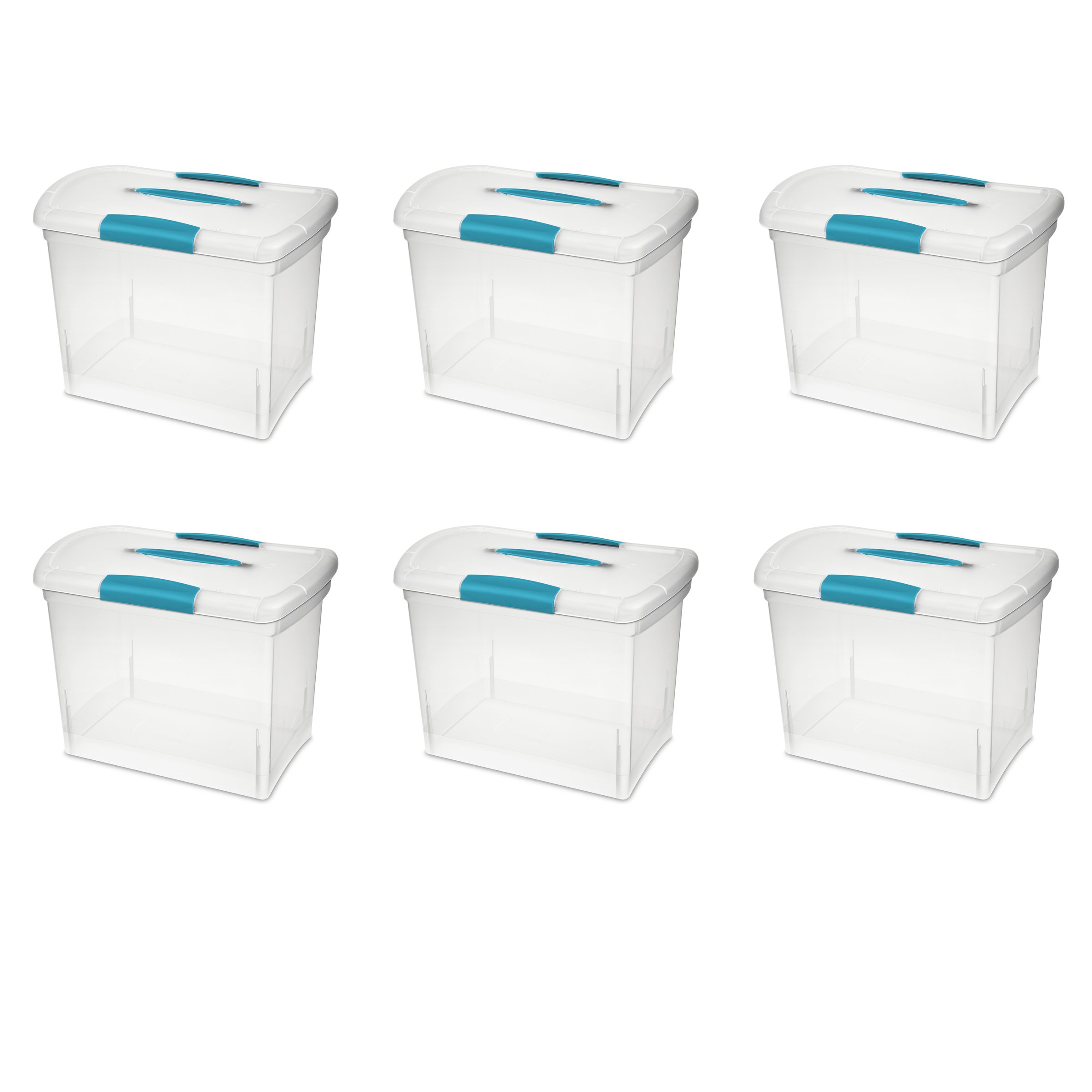 Sterilite Large Nesting ShowOffs (6-Pack) and Sterilite Deep Clip Box (4-Pack) Storage Bins