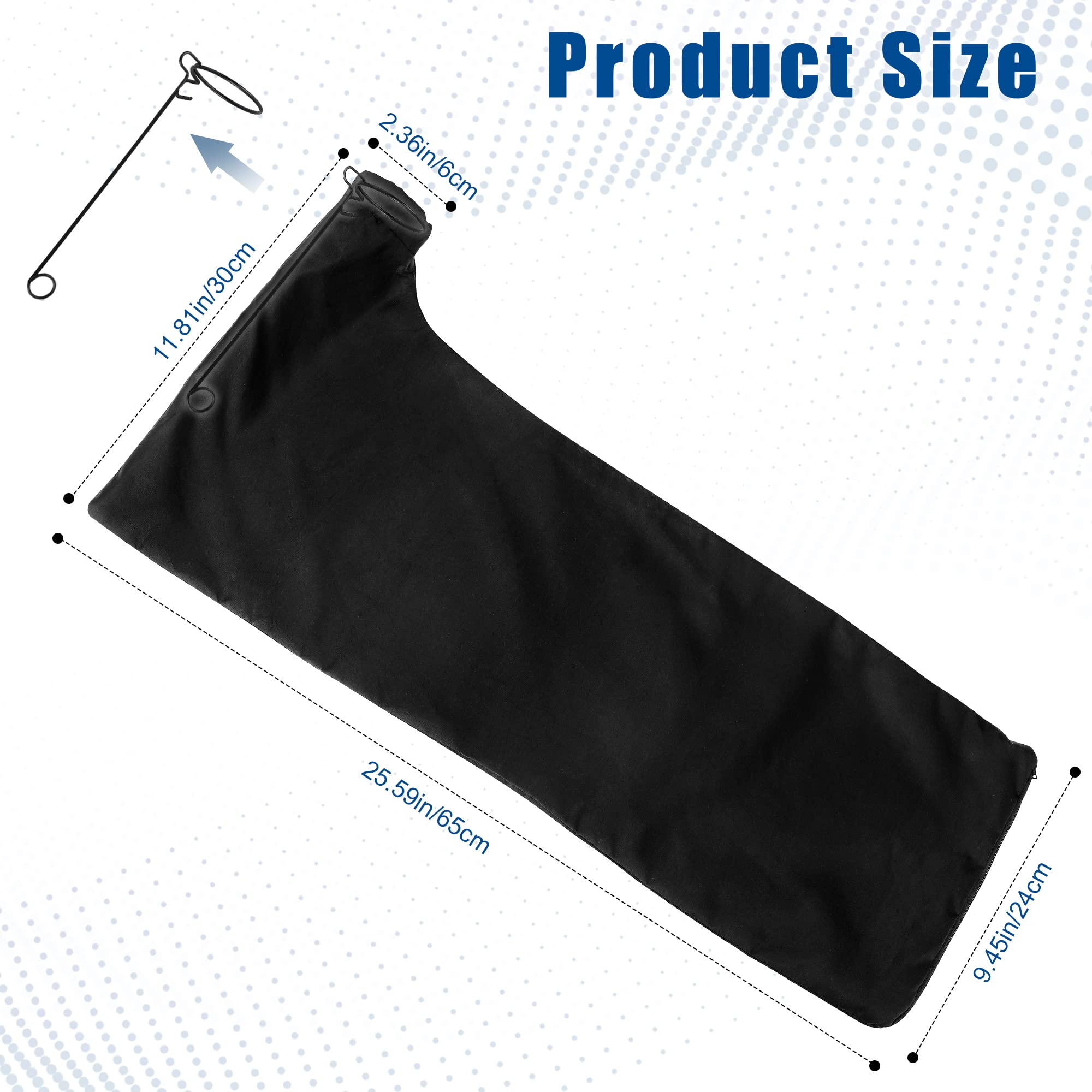 Black Table Saw Dust Collector Bag for 10" Tablesaws, Compatible with Bosch/Dewalt/Makita/Ryobi/Craftsman/Porter Cable/RIGID/Metabo/Kobalt/Skilsaw/Delta Table Saws, Belt Sander with 2.5" Dust Port