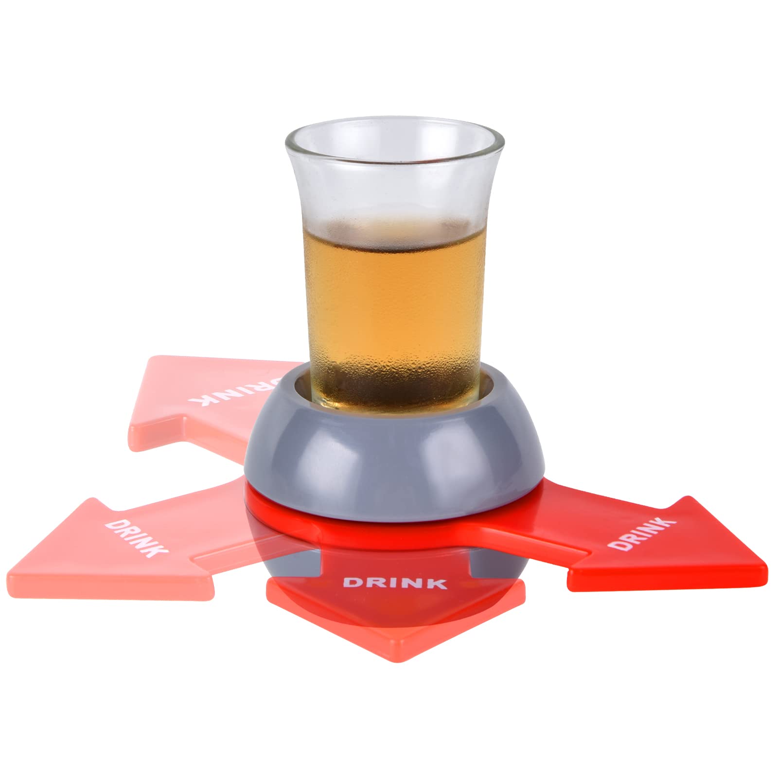 CRETVIS Shot Spinner Spin The Shot Fun Drinking Game Spin Shot Game Party Games for Adults Includes 1 oz Shot Glass