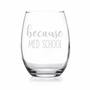 htdesigns medical student gifts - wine glass tumbler cup - funny medical school gifts for women because med school coffee mug