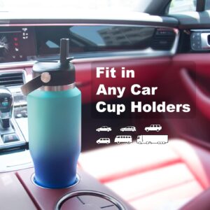 ABOTOCUP 32oz Water Bottle with Powder Coated, Fit in Any Car Cup Holder, Water Bottle with Straw Lids, Stainless Steel Insulated Water Flask Double Wall Leak-proof BPA Free to Keep Cold&Hot