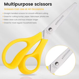 Kids Scissors 32-Pack, 5.5" Multipurpose Scissors Bulk, Small Scissors School Student Blunt Tip Kids Craft Scissors for Office Home School Sewing Fabric Craft Supplies