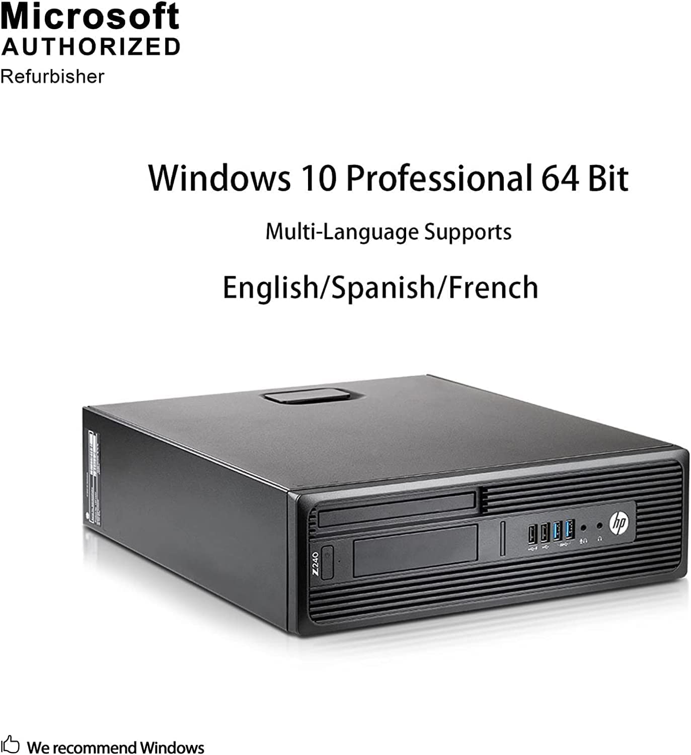 HP Z240 SFF Workstation Desktop Computer, Intel Core i5-7500 up to 3.40GHz Processor, 16GB DDR4 RAM, 1TB SSD, USB 3.0, Wi-Fi & Bluetooth, Windows 10 Pro (Renewed)