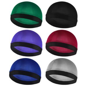 6 pcs kids satin wave caps boo boo cap baby wave caps kids stocking cap for boys girls multicolour