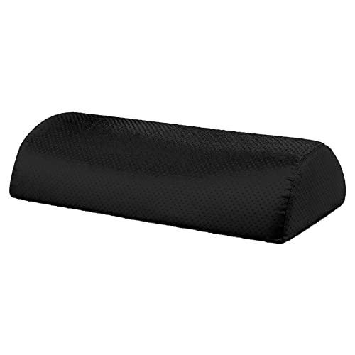 Foot Rest for Under Desk at Work, Fast Rebound Semicircular Memory Foam Foot Pillow Cushion for Knees, Lower Back and Lumbar Support, Comfortable Ergonomic Design Foot Stool Fatigue&Pain Relief Black