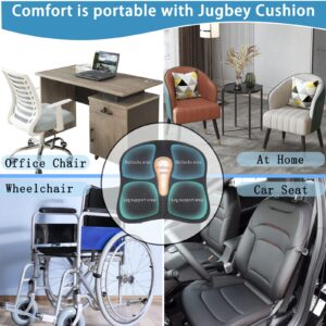 Chair Seat Cushion-Pressure Relief Seat Cushion for Long Sitting Hours on Office, Home Chair, Car Memory Foam Office Chair Cushion for Back, Coccyx, Tailbone Pain Relief