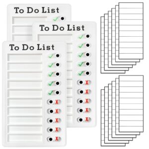 3 pcs chore chart for kids multiple kids- reusable to do list and memo checklist with daily routine and schedule planner, portable my chores checklist task board