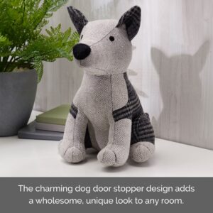 Elements 8.66x11.02x11.02 Inch Gray Dog Weighted Fabric Door Stopper