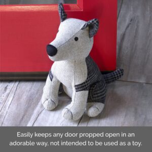 Elements 8.66x11.02x11.02 Inch Gray Dog Weighted Fabric Door Stopper