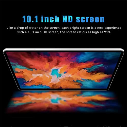 Tablet PC, 100‑240V 1080P FHD 8GB RAM 256GB ROM 10.1in Tablet PC Octa Core CPU for Home (US Plug)