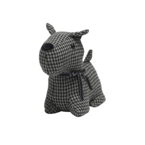 elements 4.72x9.06x7.87 inch gray and black dog weighted fabric door stopper