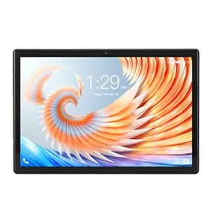 qinlorgo 10.1 inch tablet, octa core processor front 800w rear 1600w 100‑240v black unlocked 4g tablet pc for home (us plug)