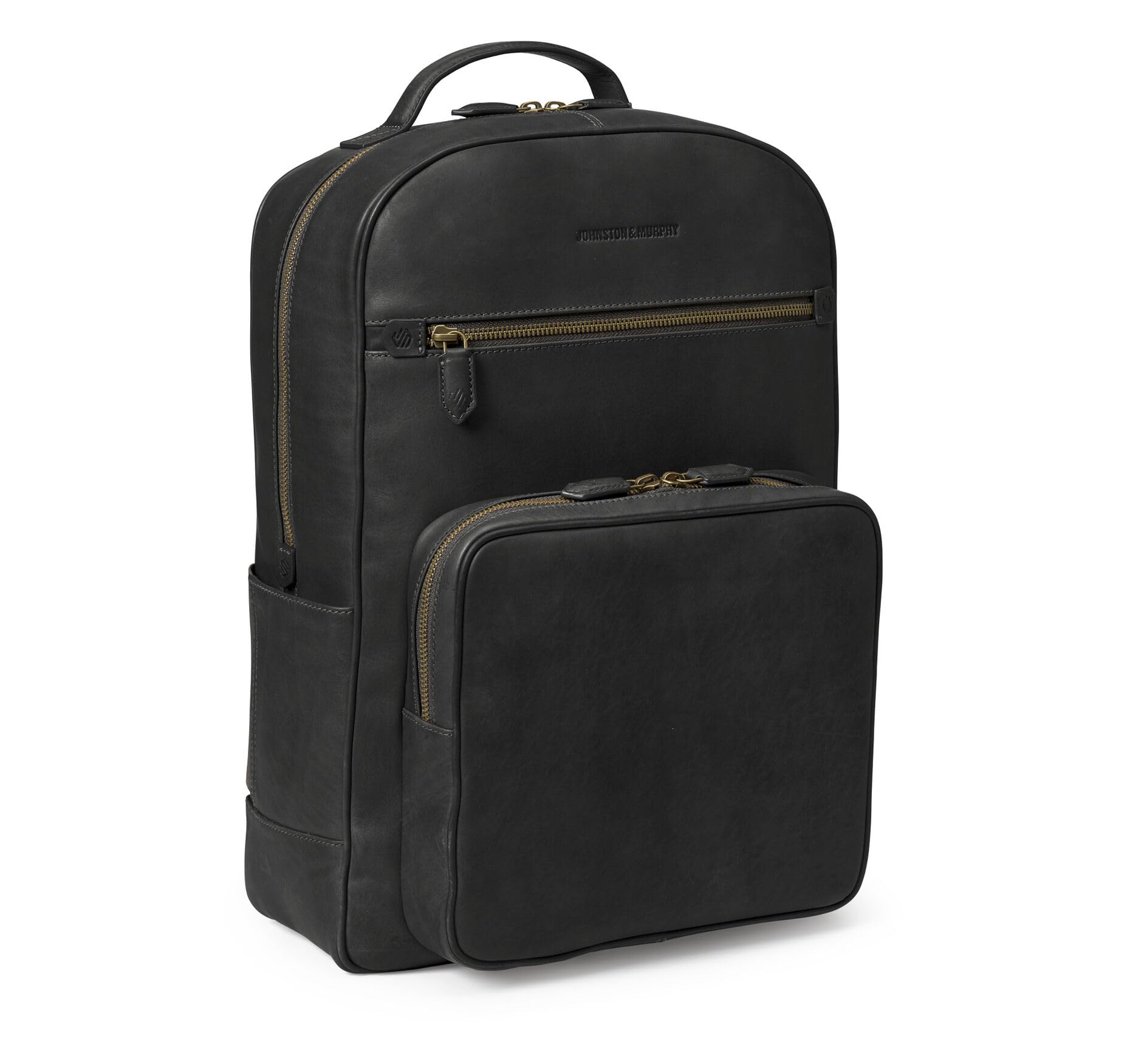 Johnston & Murphy Men's Rhodes Backpack Black Full Grain