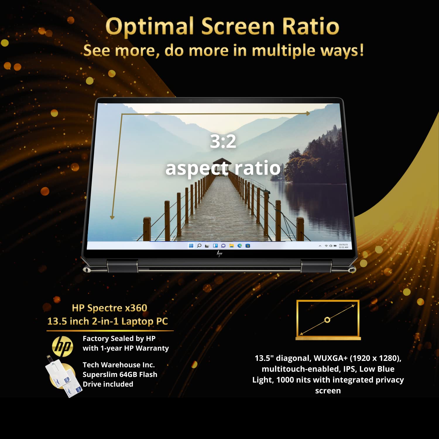 HP Spectre 2024 x360 Luxury 14T Intel Core Ultra 7 155H, Win 11 Pro (i7-1255U | 32GB | Win11Pro)