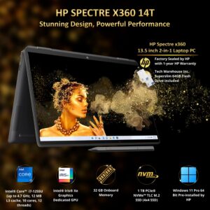 HP Spectre 2024 x360 Luxury 14T Intel Core Ultra 7 155H, Win 11 Pro (i7-1255U | 32GB | Win11Pro)