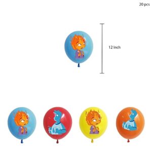 Cifeeo Elemental Birthday Supplies, Elemental Party Decorations with Happy Birthday Banner, Cake Topper, Balloons for Elemental Birthday Decorations, Elemental Themed Party Supplies