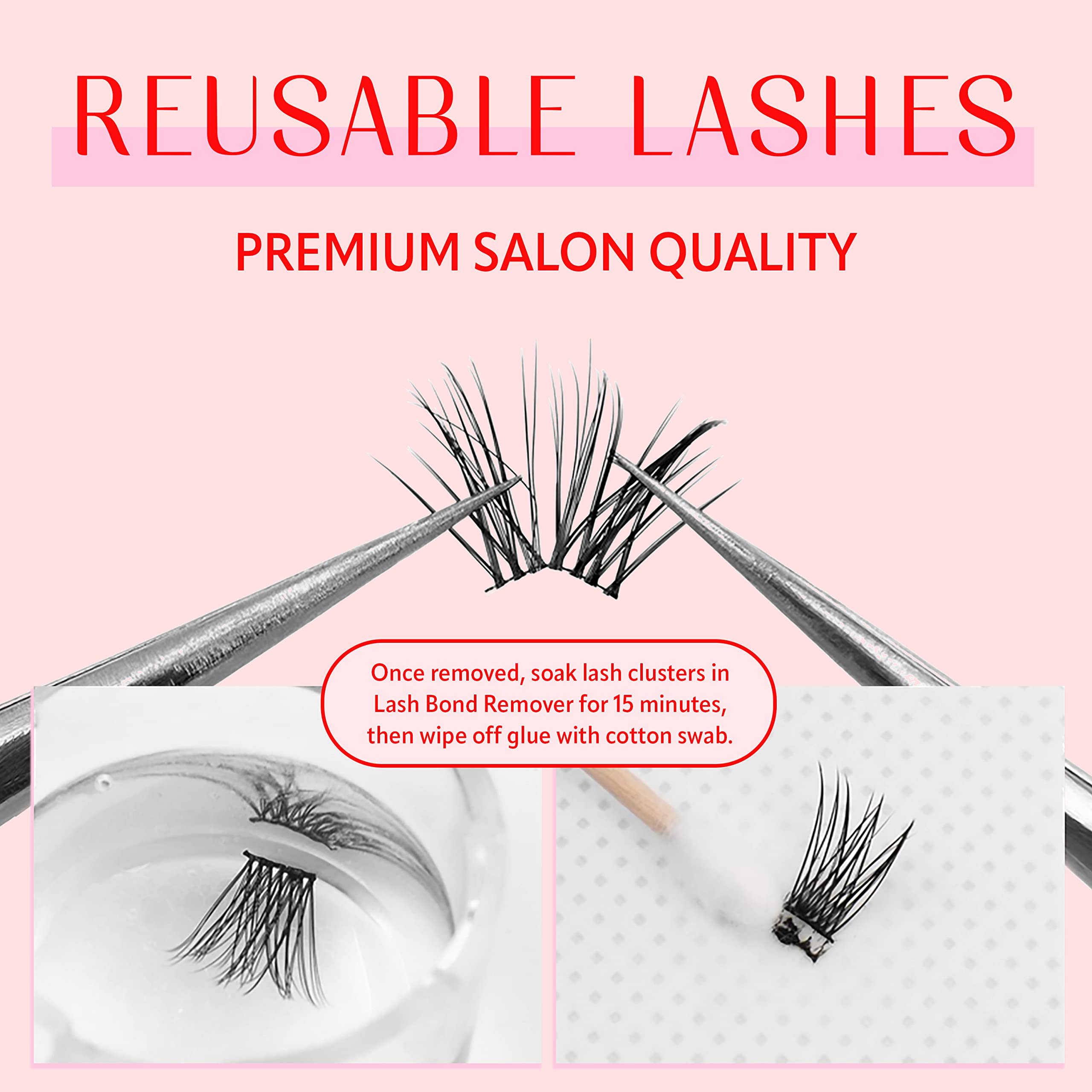 Lash Clusters At-Home Lash Extensions / 10-16mm C-Curl Natural Glam / 60 Clusters/Ultra Thin Band/milk peach™ / Segment Individual Cluster Lashes Soft Fluffy/DIY Salon-Quality Natural Glam Volume