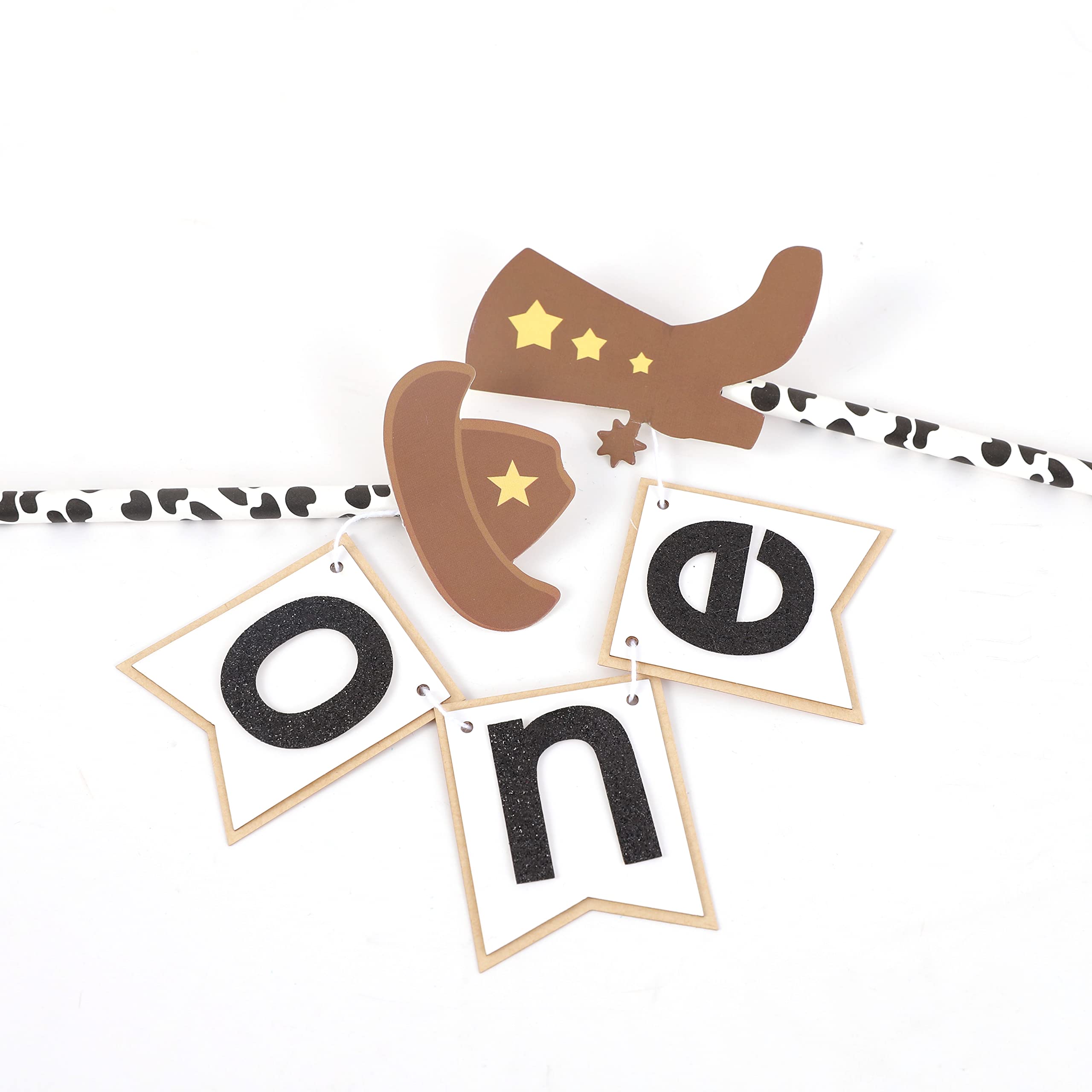 Cowboy Cake Topper For 1st Birthday - First Rodeo Cake Topper,Western First Birthday,Cowboy First Birthday,Best Cowboy Decoration Party For Baby,First Rodeo Girl Birthday,How the West was One