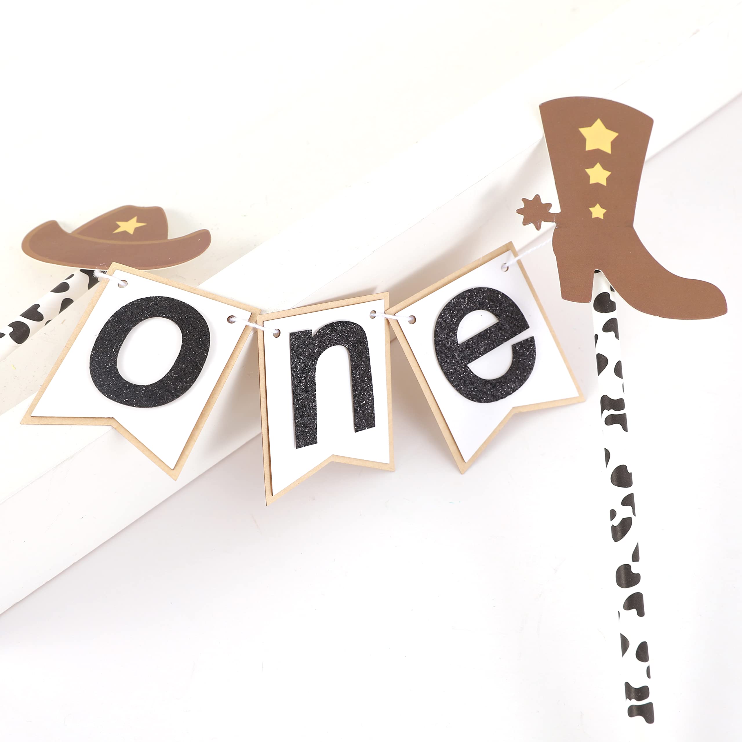 Cowboy Cake Topper For 1st Birthday - First Rodeo Cake Topper,Western First Birthday,Cowboy First Birthday,Best Cowboy Decoration Party For Baby,First Rodeo Girl Birthday,How the West was One