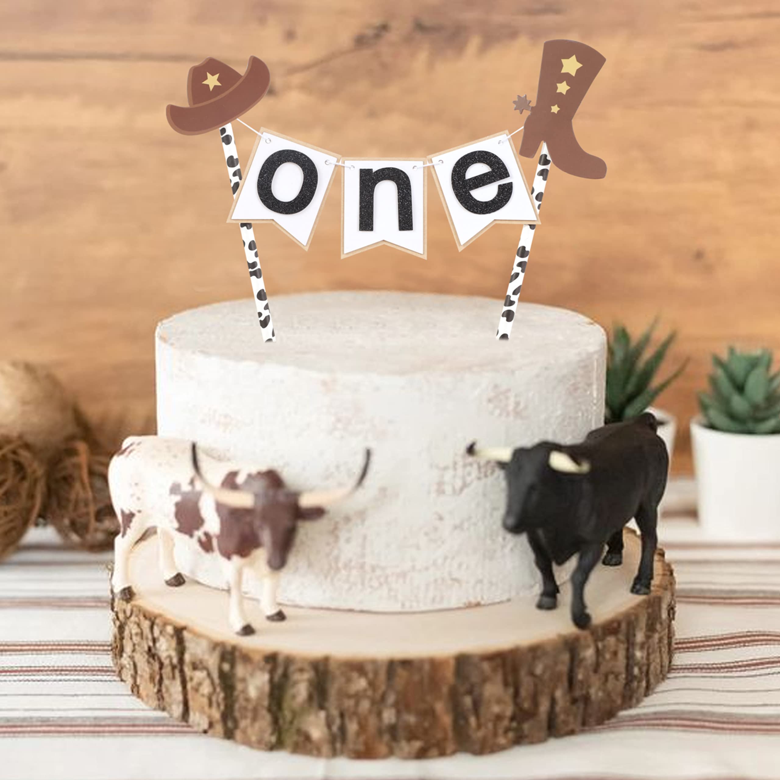 Cowboy Cake Topper For 1st Birthday - First Rodeo Cake Topper,Western First Birthday,Cowboy First Birthday,Best Cowboy Decoration Party For Baby,First Rodeo Girl Birthday,How the West was One