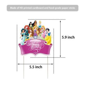 1 Pcs Priness Cake Topper Birthday Decorations for Princess Set Birthday Party Supplies Decor